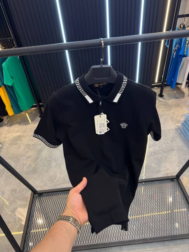 Versace Siyah Polo Yaka T-shirt
