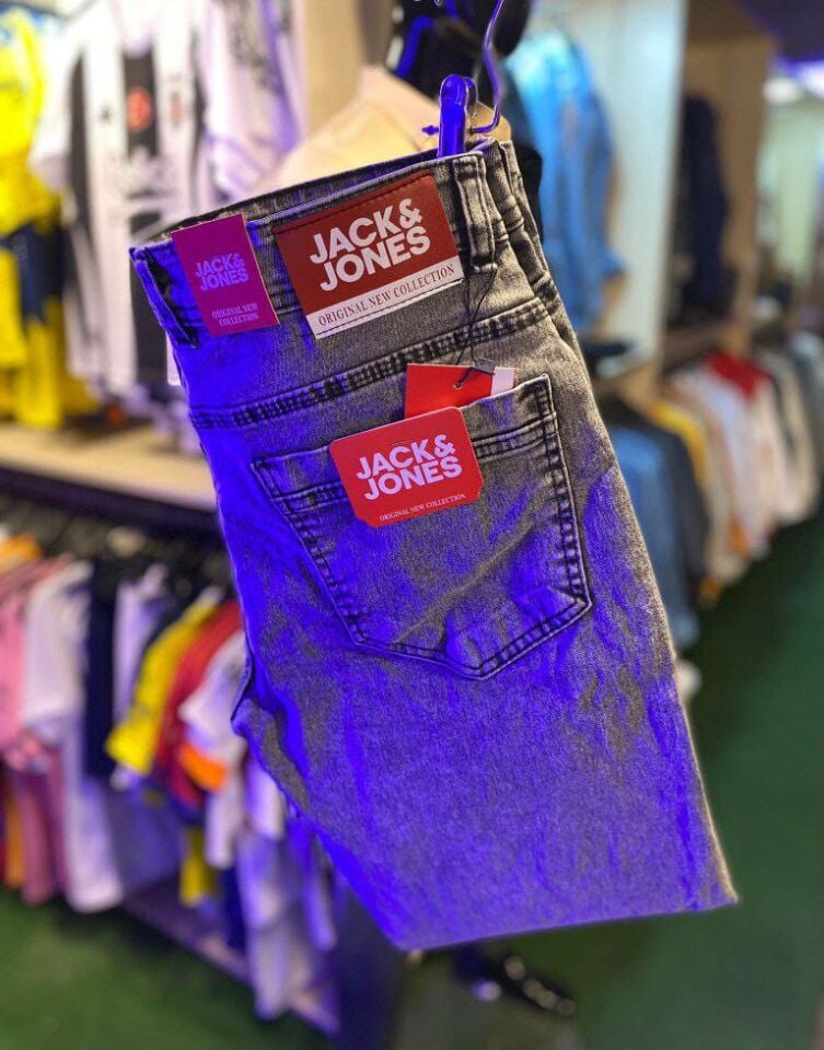 Jack & Jones Gri Erkek Jeans